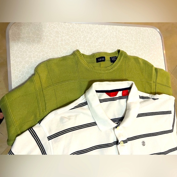 Other - 2 Men Model IZOD one Winter Sweater long sleeve ;Small; Polo short sleeve XXL